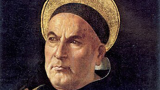 A painting of St. Thomas Aquinas by Sandro Botticelli.